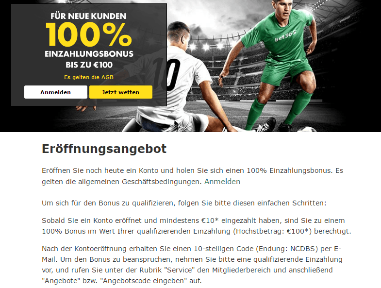 bet365 Bonus